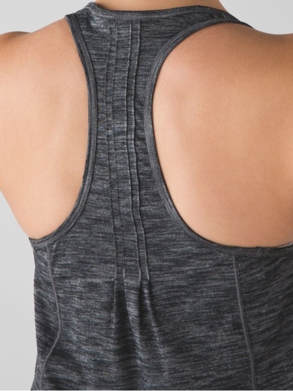 Lululemon Hotwave Racerback Scoop Tank in Heathered Black